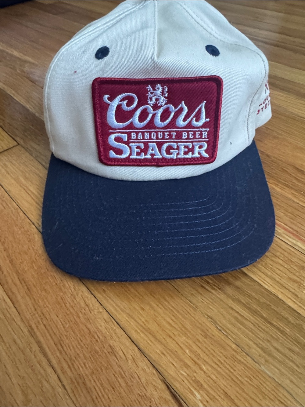 Two-Tone Baseball Cap - Cream & Navy